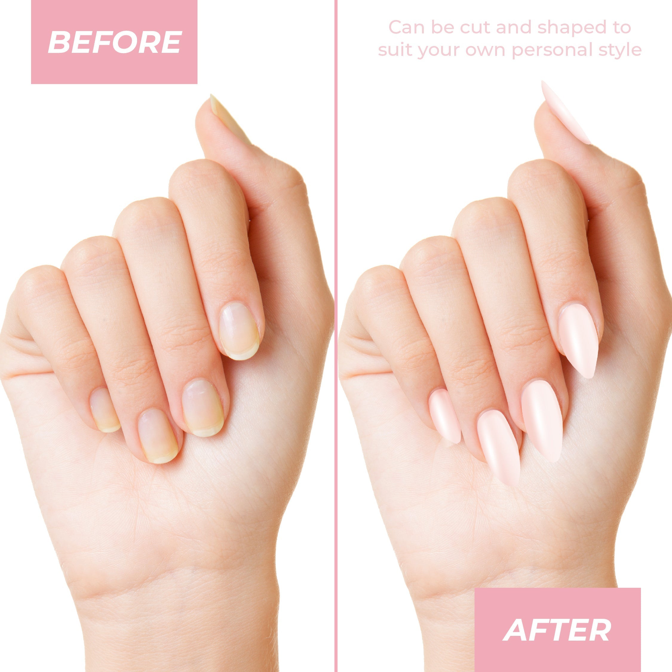 Press-On Nails Natural - Stiletto Tip