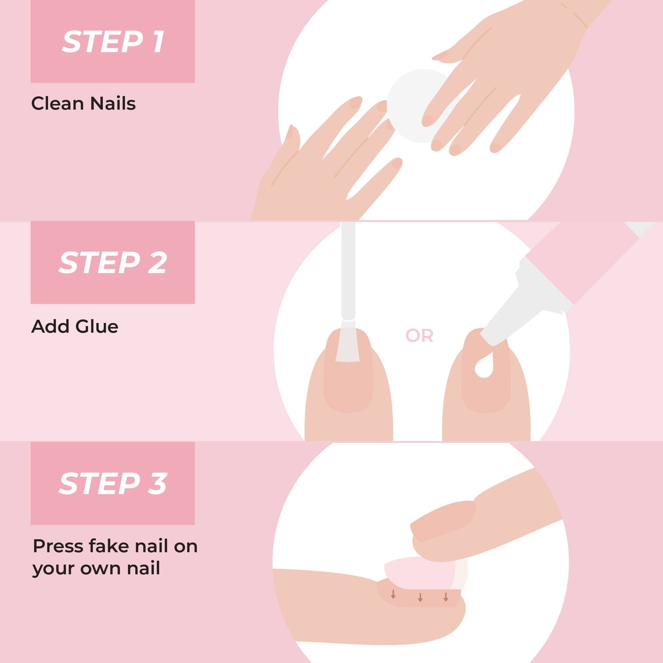 Press-On Nails Natural - Stiletto Tip